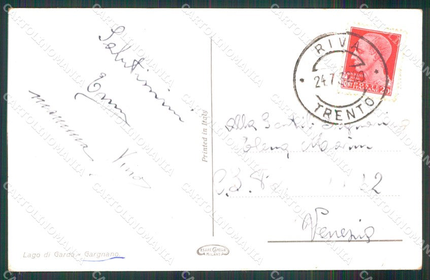 Brescia Gargnano Lago di Garda ABRASA cartolina MX3999 – retro
