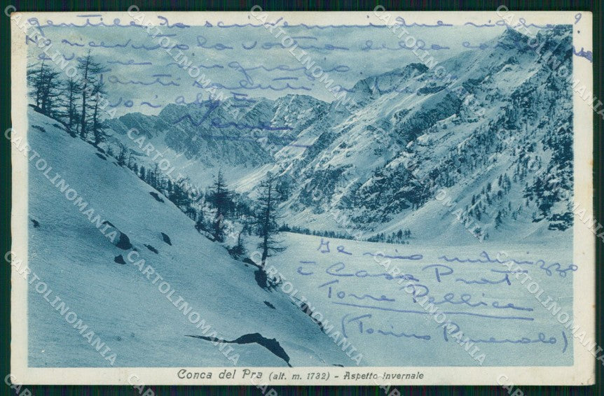 Torino Bobbio Pellice Conca del Pra Aspetto Invernale cartolina MX4009 – fronte