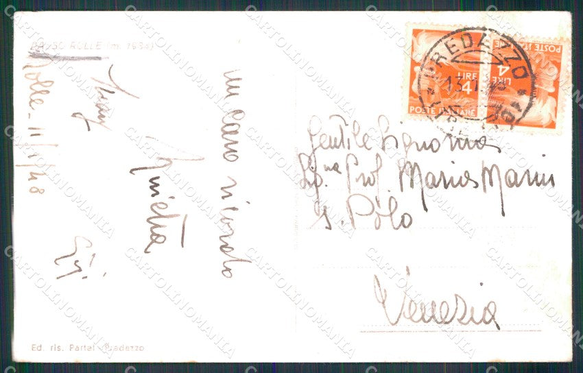 Trento San Martino di Castrozza Passo Rolle cartolina MX4011 – retro