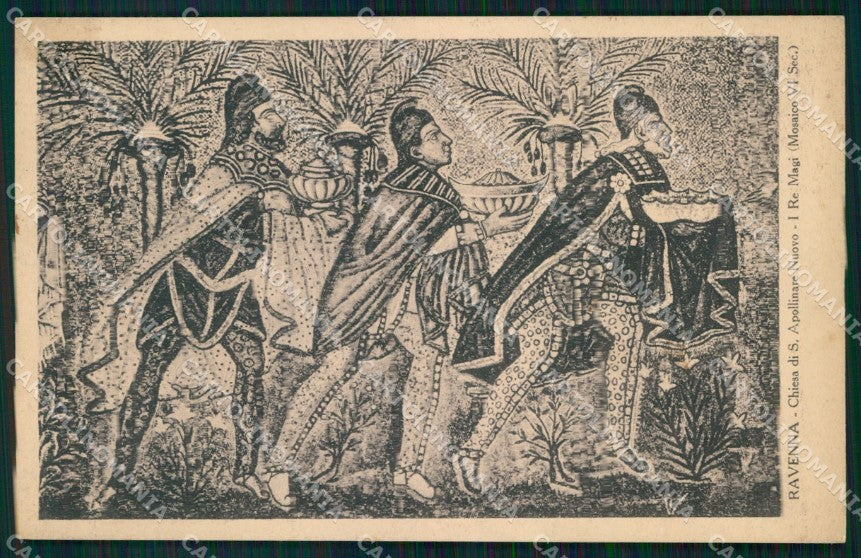 Ravenna Città Chiesa Sant'Apollinare Nuovo Mosaico Re Magi cartolina MX4021 – fronte