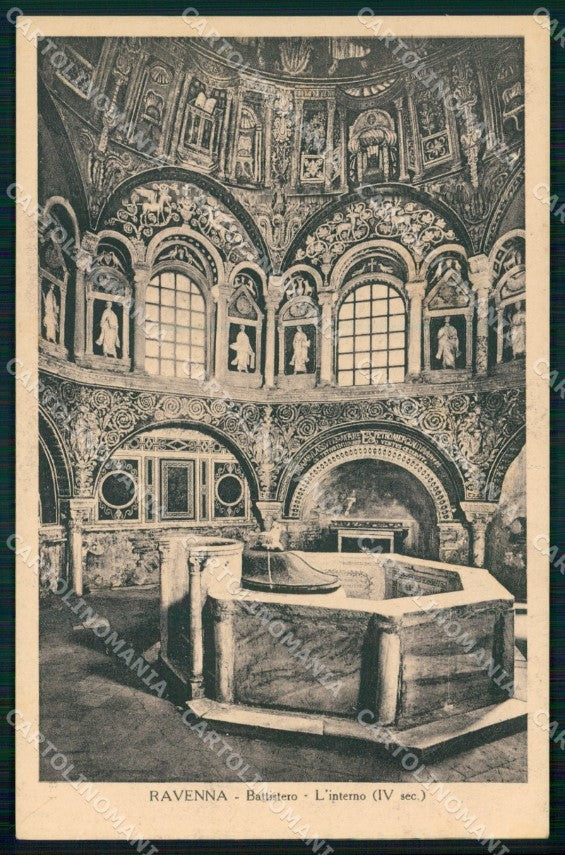 Ravenna Città Interno Battistero cartolina MX4025 – fronte