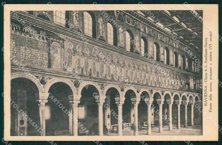 Ravenna Città Chiesa Sant'Apollinare Nuovo Navata Maggiore cartolina MX4027 – fronte