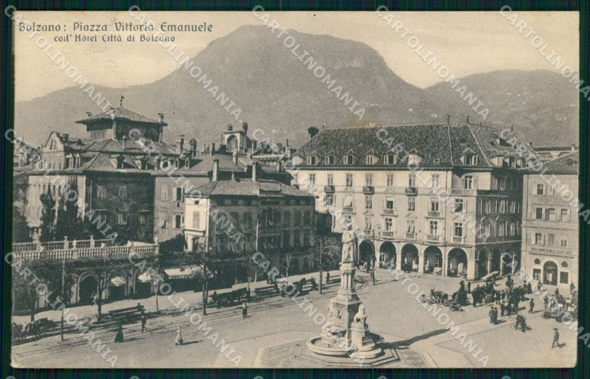 Bolzano Città Piazza Vittorio Emanuele Franzl 300 74 cartolina MX4033 – fronte