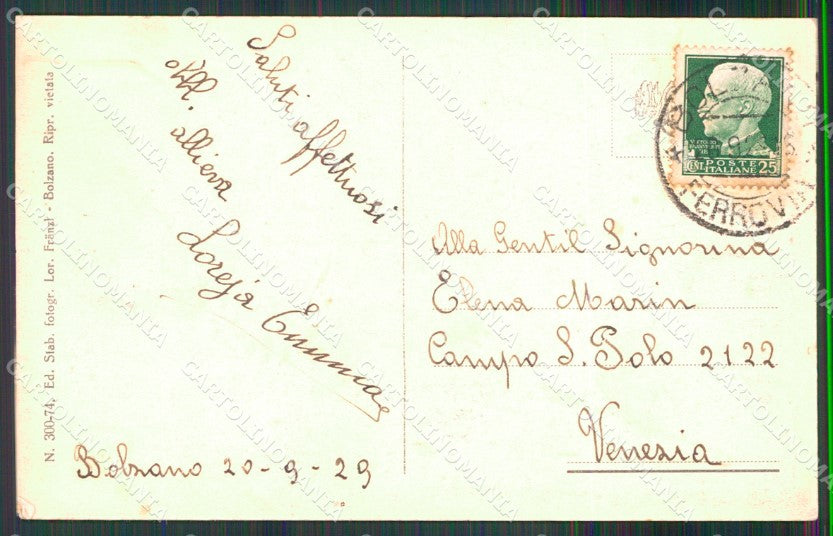 Bolzano Città Piazza Vittorio Emanuele Franzl 300 74 cartolina MX4033 – retro