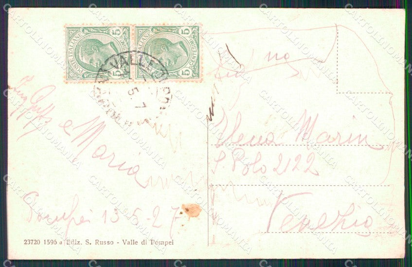 Napoli Pompei Valle di Campanile Monumentale cartolina MX4045 – retro
