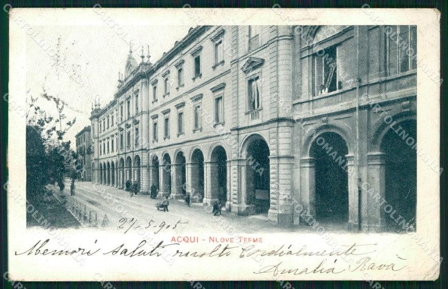 Alessandria Acqui Terme Nuove Terme PIEGHINE cartolina MX4053 – fronte