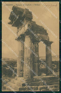 Agrigento Città Tempio Castore Polluce PIEGHINA cartolina MX4060 – fronte