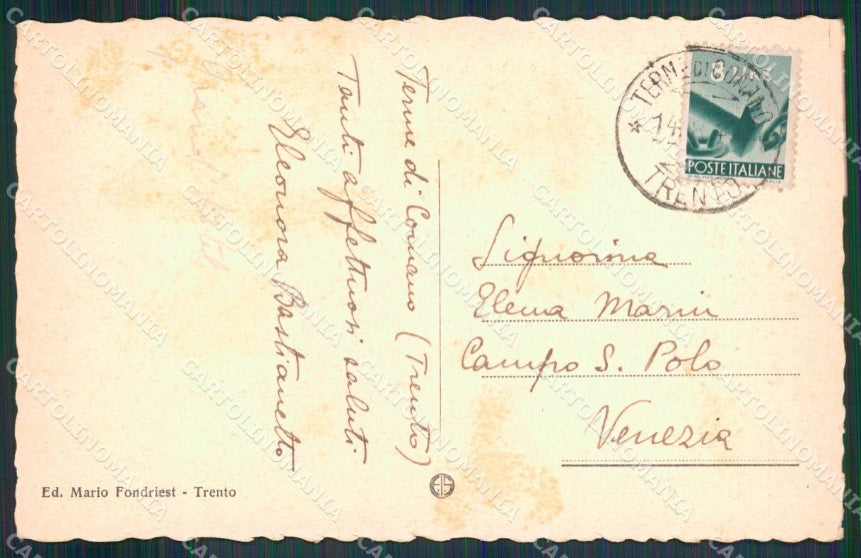 Trento Comano Terme Dasindo Tomba Giovanni Prati cartolina MX4075 – retro