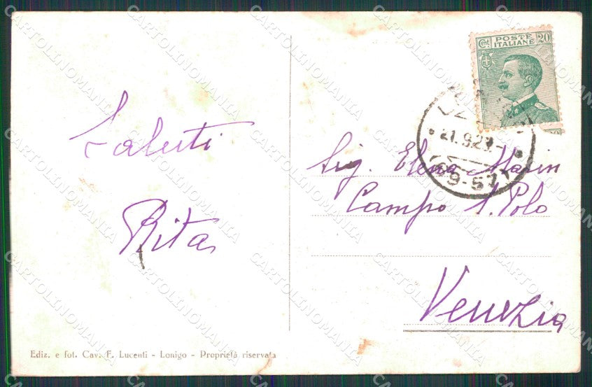 Vicenza Lonigo Portineria Giovanelli MACCHIA STRAPPINO cartolina MX4082 – retro
