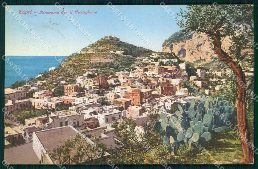 Napoli Capri Veduta Generale con Castiglione Brunner 21 14 cartolina MX4103 – fronte