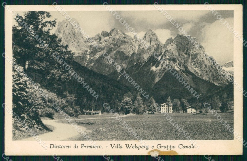 Trento San Martino di Castrozza Primiero Villa Welsperg cartolina MX4108 – fronte