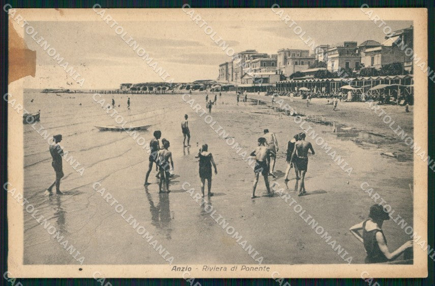 Roma Anzio Riviera di Ponente Spiaggia MACCHIA cartolina MX4111 – fronte