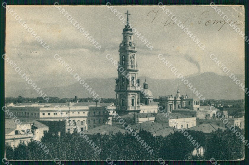 Napoli Pompei Valle di Veduta Generale Campanile cartolina MX4112 – fronte