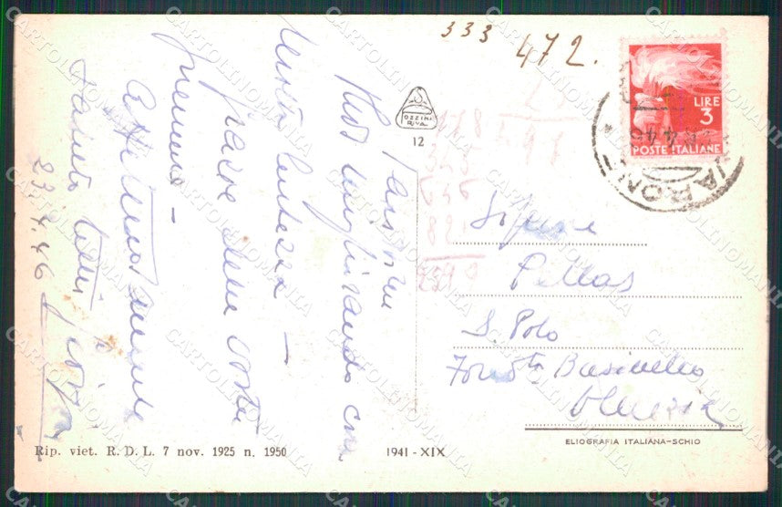 Trento Riva del Garda Veduta Generale Piroscafo cartolina MX4115 – retro