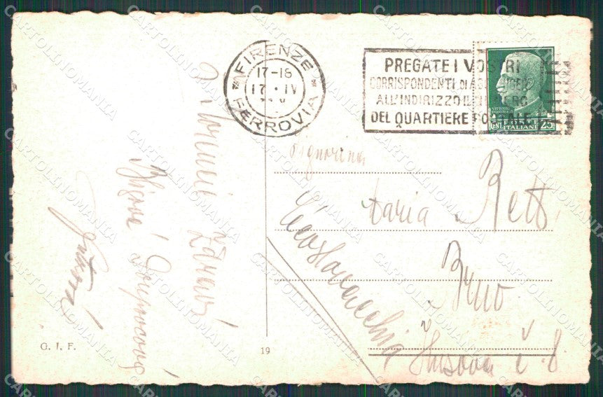 Firenze Città Veduta Generale cartolina MX4118 – retro