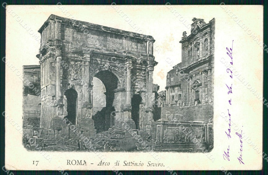 Roma Città Arco Settimio Severo cartolina MX4124 – fronte