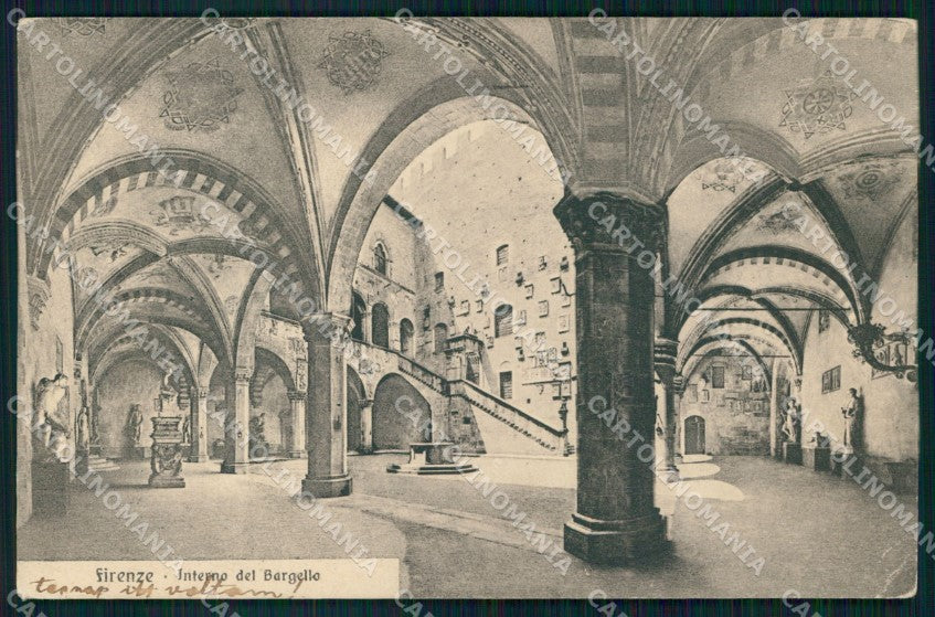 Firenze Città Interno del Bargello cartolina MX4138 – fronte