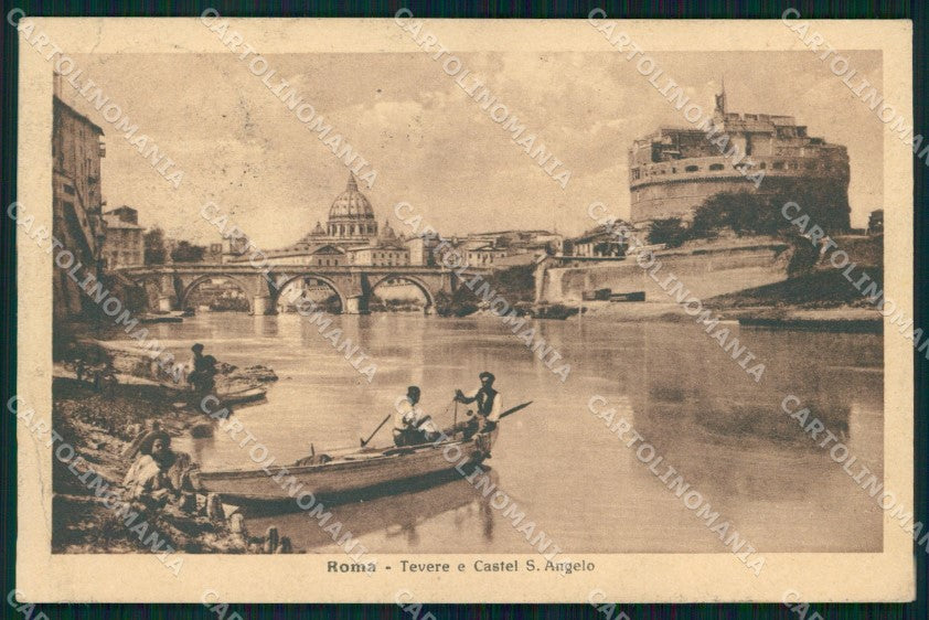 Roma Città Fiume Tevere Barche Castel Sant'Angelo Alterocca 34 cartolina MX4143 – fronte