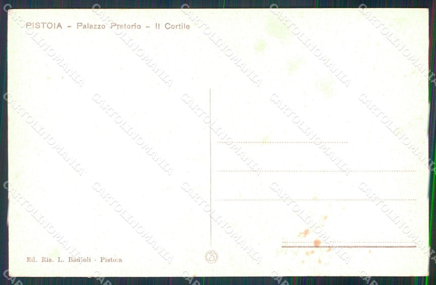 Pistoia Città Palazzo Pretorio Cortile cartolina MX4150 – retro