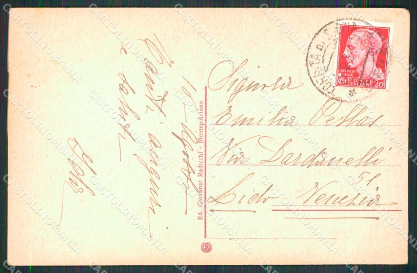 Siena Montepulciano Palazzo Neri cartolina MX4152 – retro