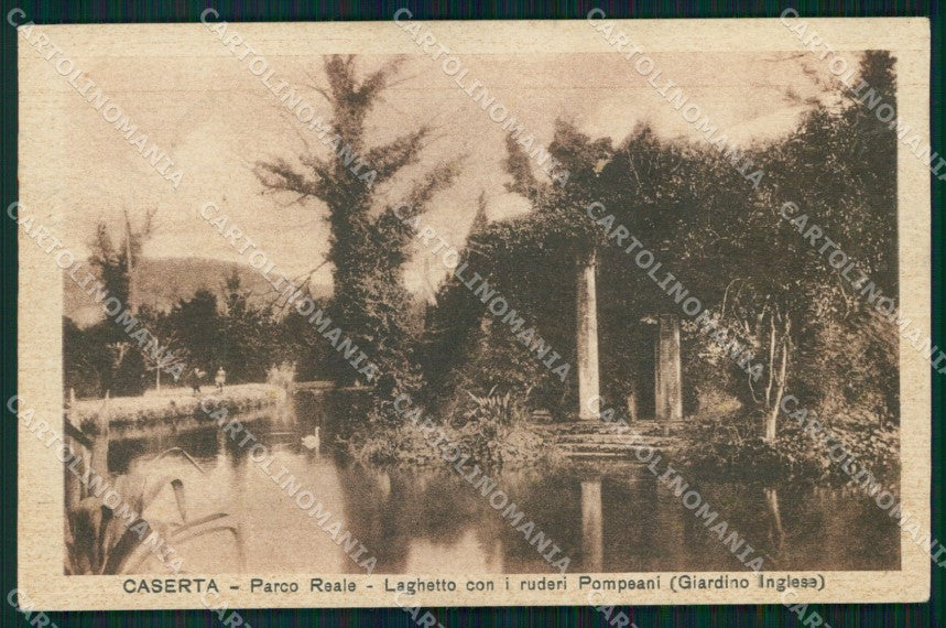 Caserta Città Parco Reale Laghetto con Ruderi Pompeani cartolina MX4161 – fronte