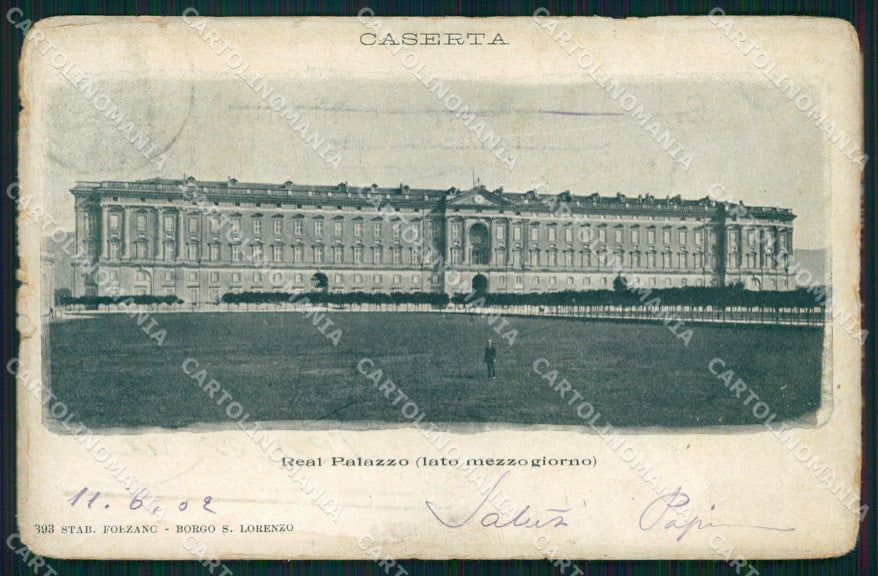 Caserta Città Palazzo Reale Lato Mezzogiorno GdF ABRASA cartolina MX4182 – fronte