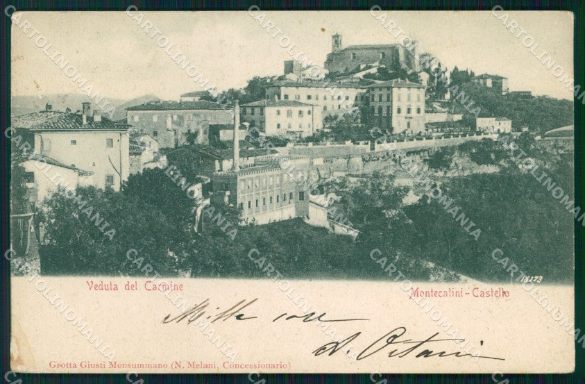 Pistoia Montecatini Terme Castello Veduta del Carmine cartolina MX4184 – fronte