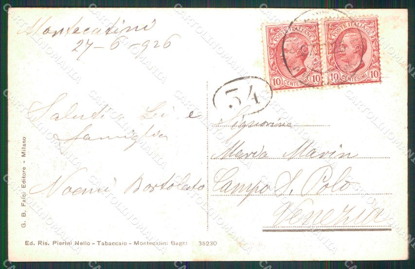Pistoia Montecatini Terme Bagni Tamerici cartolina MX4186 – retro