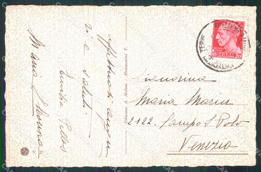 Pistoia Montecatini Terme Stabilimento Tamerici Ingresso cartolina MX4187 – retro