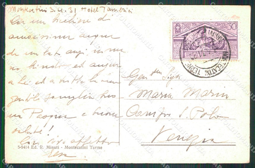 Pistoia Montecatini Terme Parco cartolina MX4197 – retro