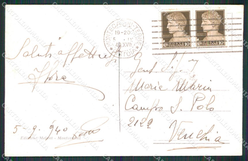 Pistoia Montecatini Terme Palazzo Municipale cartolina MX4198 – retro