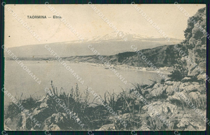 Messina Taormina Veduta Vulcano Etna cartolina MX4201 – fronte