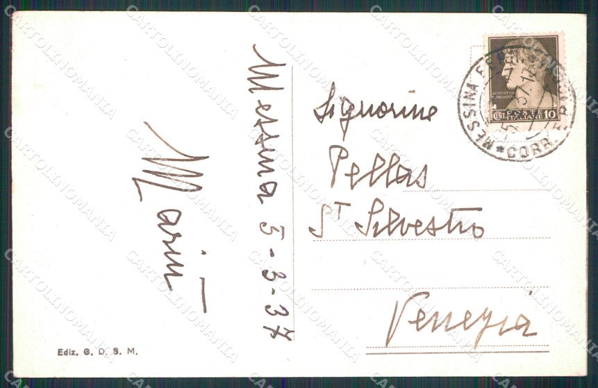 Messina Città Veduta Generale cartolina MX4207 – retro