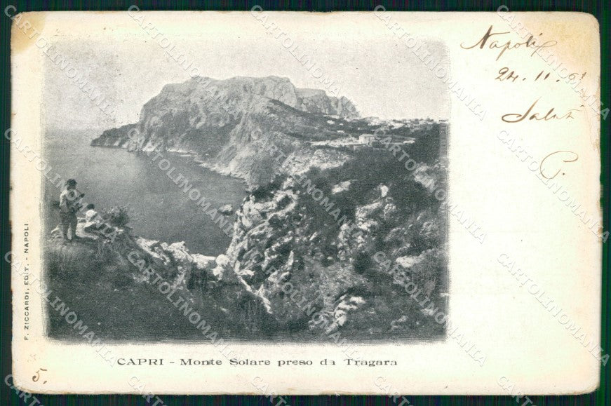 Napoli Capri Monte Solaro preso da Tragara ABRASA cartolina MX4211 – fronte