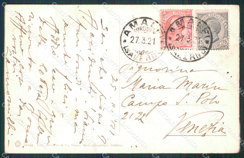 Salerno Amalfi Costiera Capo di Conca Brunner 10765 cartolina MX4212 – retro