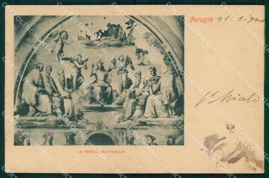 Perugia Città La Trinità Raffaello MACCHIA cartolina MX4222 – fronte