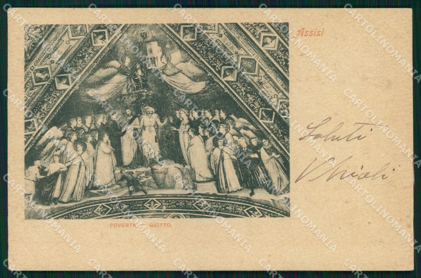 Perugia Assisi Povertà Giotto cartolina MX4224 – fronte
