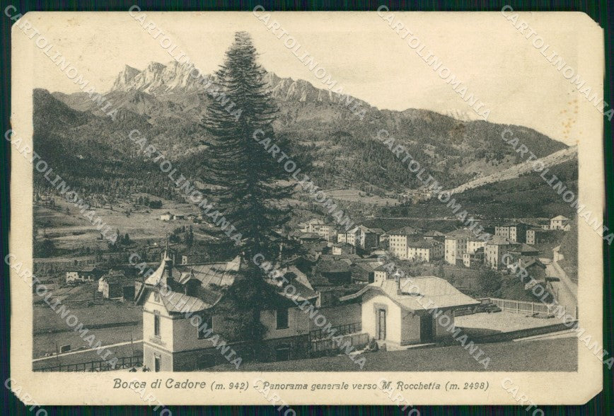 Belluno Borca di Cadore Veduta verso Monte Rocchetta cartolina MX4226 – fronte