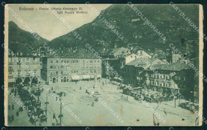 Bolzano Città Piazza Vittorio Emanuele III Piazza Walter Tram cartolina MX4234 – fronte