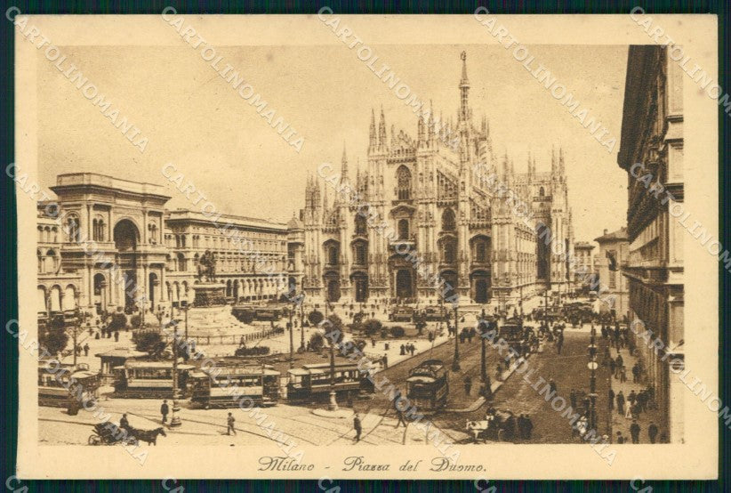 Milano Città Piazza Duomo Tram cartolina MX4241 – fronte