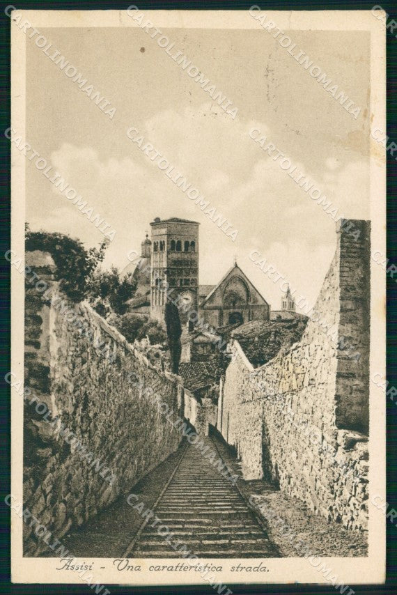 Perugia Assisi Strada Caratteristica cartolina MX4242 – fronte