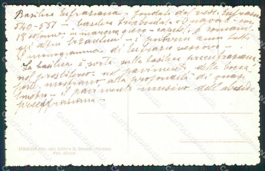 Croatia Croazia Porec Parenzo Interno Basilica Alinari cartolina MX4248 – retro