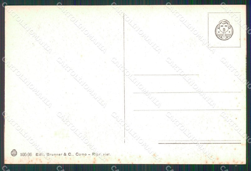 Como Città Lago di Cartina Geografica Brunner 100 96 cartolina MX4277 – retro