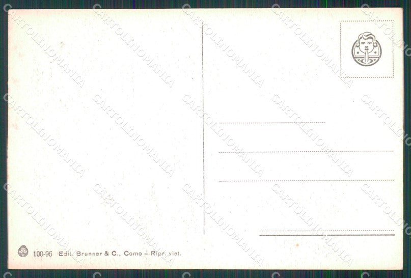 Como Città Lago di Cartina Geografica Brunner 100 96 cartolina MX4278 – retro