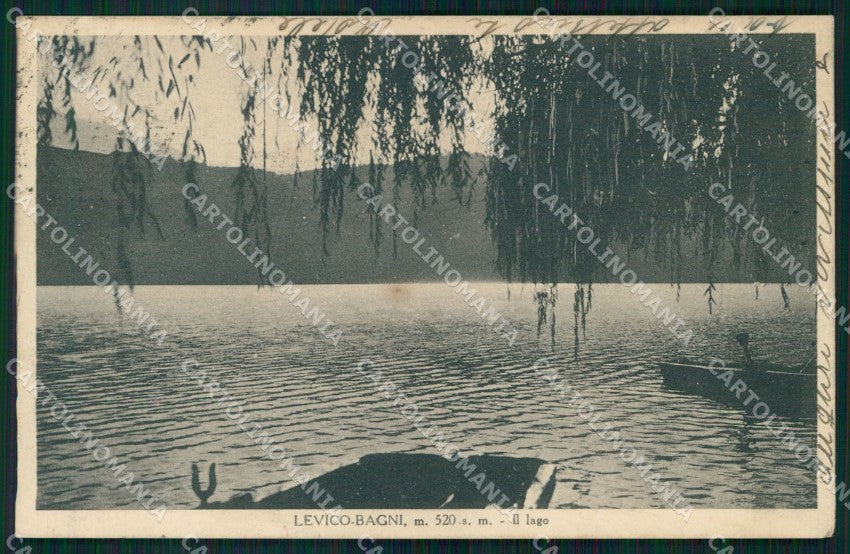 Trento Levico Terme Lago con Barche cartolina MX4283 – fronte