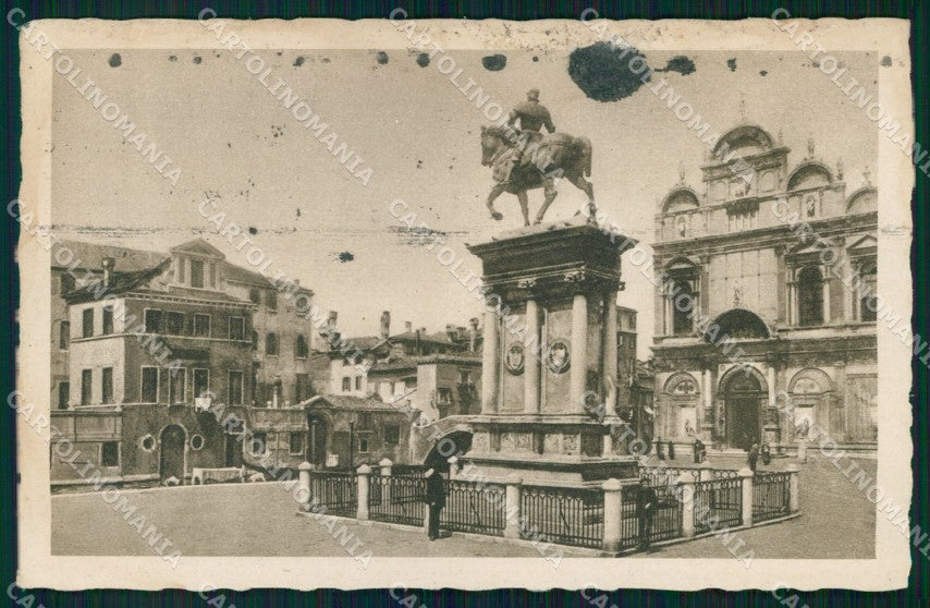 Venezia Città Monumento a Colleoni MACCHIE cartolina MX4285 – fronte