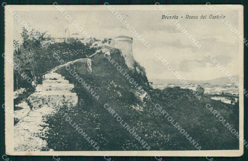 Brescia Città Rocca del Castello PIEGHINA cartolina MX4289 – fronte