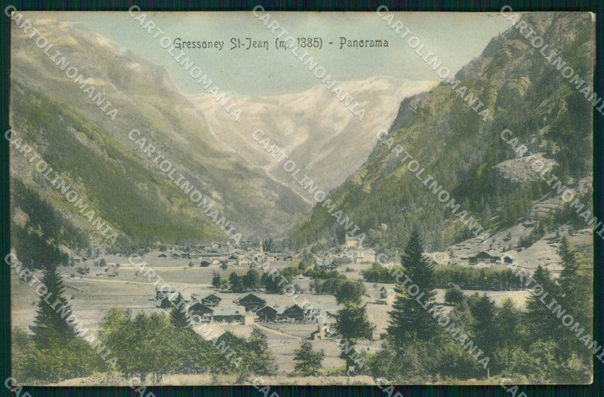 Aosta Gressoney Veduta Generale cartolina MX4302 – fronte