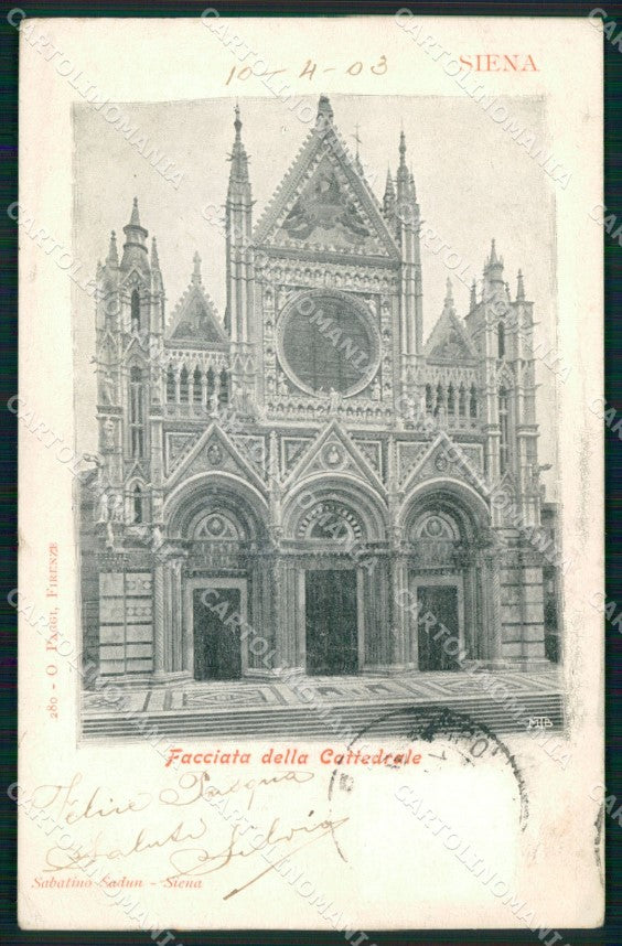 Siena Città Facciata Cattedrale cartolina MX4303 – fronte