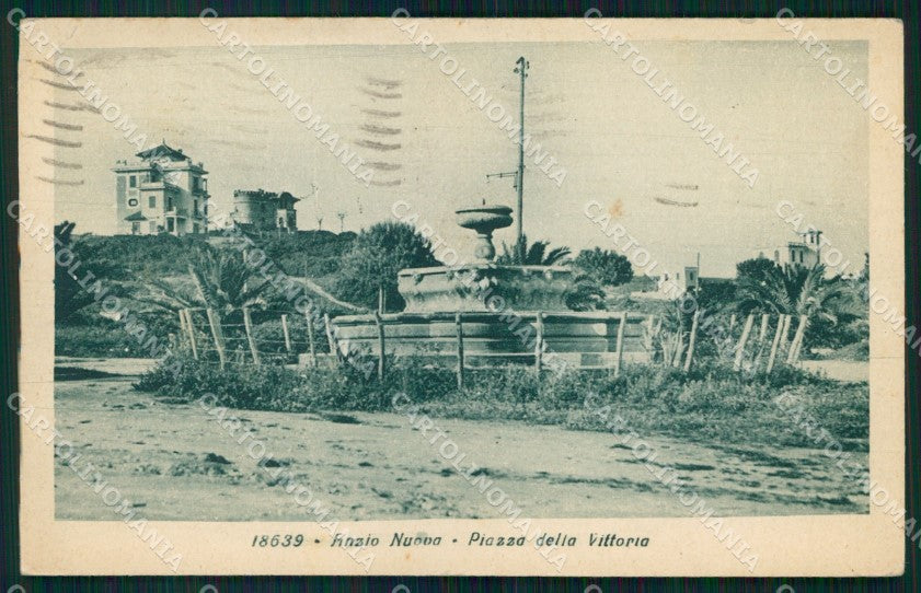 Roma Anzio Piazza della Vittoria PIEGATA cartolina MX4313 – fronte